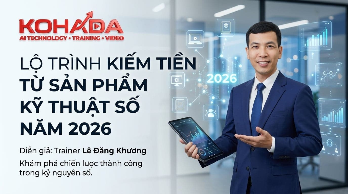 Lộ Trình Kiếm Tiền Từ Sản Phẩm Số 2026 — Trainer Kiều Xuân Tùng