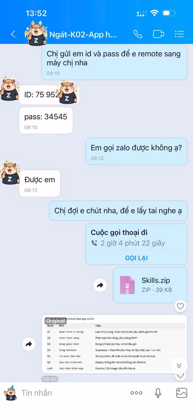 Gọi làm cùng: 2 giờ 4 phút