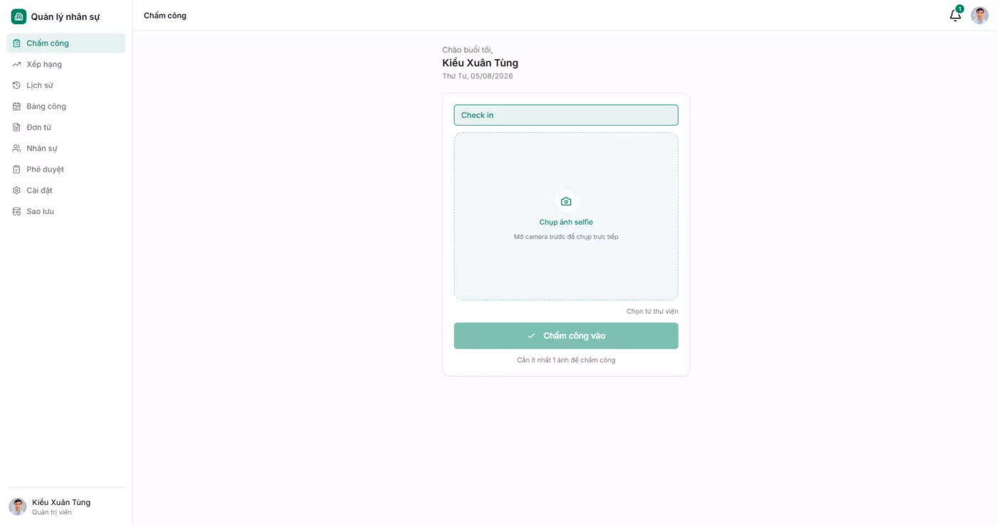 App Quản lý nhân sự