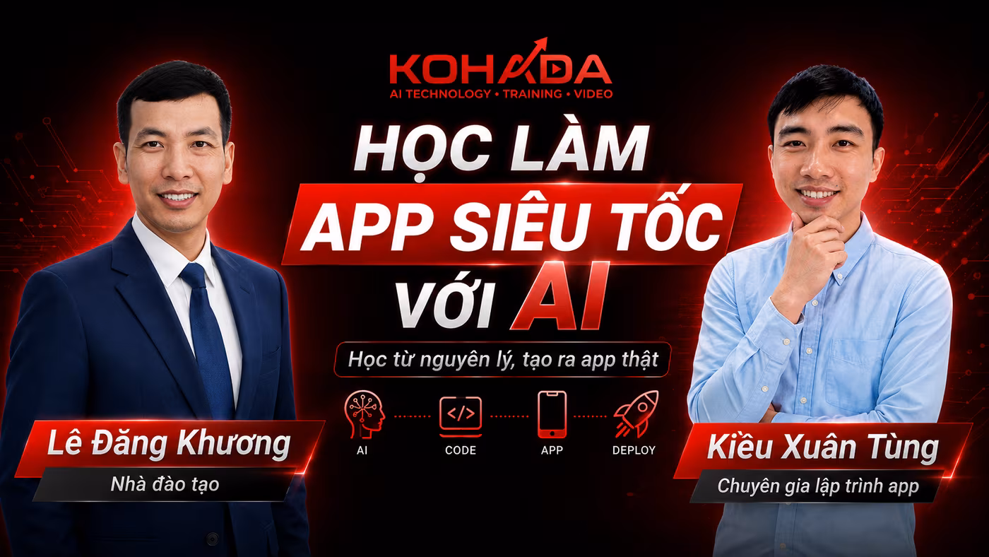 Học làm app siêu tốc với AI